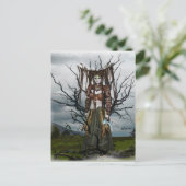 Carte postale sorcière fée imaginaire (Debout devant)