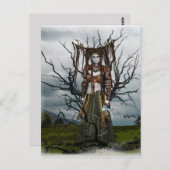 Carte postale sorcière fée imaginaire (Devant / Derrière)