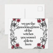 Carte Postale Sorcière féministe (Devant / Derrière)