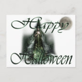 Carte postale sorcière Halloween (Devant)