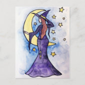 Carte Postale Sorcière Lunaire (Devant)