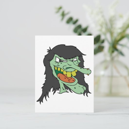 Carte Postale Sorcière moche (Debout devant)