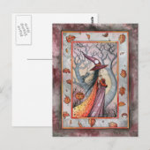 Carte Postale Sorcière Mystique d'Halloween par Molly Harrison (Devant / Derrière)