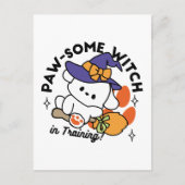 Carte Postale Sorcière Paw-some en formation – Chien mignon d'Ha (Devant)
