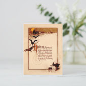 Carte Postale Sorcière Pleine lune chauve-souris Cauldron (Debout devant)