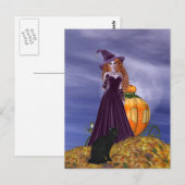Carte Postale Sorcière rouge Haired (Devant / Derrière)