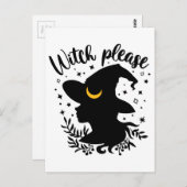 Carte Postale Sorcière S'Il Vous Plaît (Devant / Derrière)