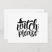 Carte Postale Sorcière S'Il Vous Plaît (Devant / Derrière)