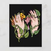 Carte Postale Sorcière verte Magick (Devant)