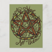 Carte Postale Sorcière Verte Païen Pentacle Nature Wicca (Devant)