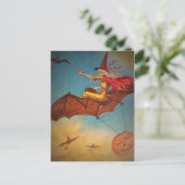 Carte Postale Sorcière vintage (Debout devant)