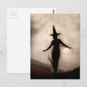 Carte Postale Sorcière vintage d'ombre (Devant / Derrière)