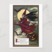Carte Postale Sorcière volante (Devant)