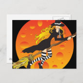 Carte Postale sorcière volante_2 (Devant / Derrière)