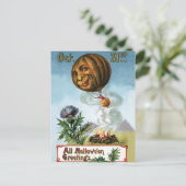 Carte Postale Sorcière volée dans le Citrouille à ballon à air c (Debout devant)