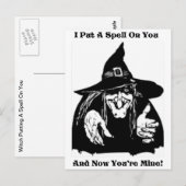 Carte Postale Sorcière Vous Pose Un Signe (Devant / Derrière)