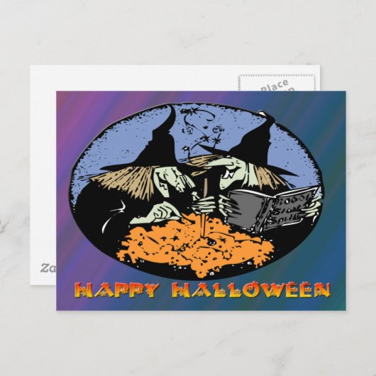 Carte Postale Sorcières Cauldron (Devant / Derrière)