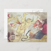 Carte Postale Sorcières dans un Hayloft (Devant / Derrière)