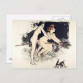 Carte Postale Sorcières de Jean Veber 1900 (Devant / Derrière)