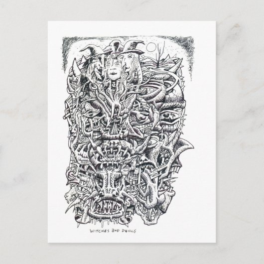 Carte Postale Sorcières et diables, par Brian Benson (Devant)