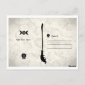 Carte Postale Sorcières & Magiciens Fête de Halloween de Sorcièr (Dos)