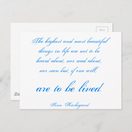 Carte Postale Soren Kierkegaard (Devant / Derrière)