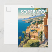 Carte Postale Sorrente Italie Travel Art Vintage (Devant / Derrière)
