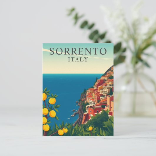 Carte Postale Sorrento, Italie Lemons Travel Retro (Debout devant)