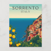 Carte Postale Sorrento, Italie Lemons Travel Retro (Devant)