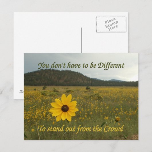 Carte Postale Sortez de la foule (Devant / Derrière)