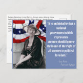 Carte Postale Sortez du vote - Lucy Burns (Devant / Derrière)