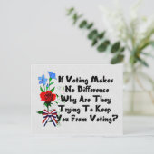 CARTE POSTALE SORTEZ LE VOTE (Debout devant)