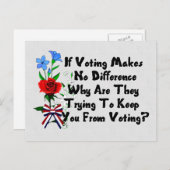 CARTE POSTALE SORTEZ LE VOTE (Devant / Derrière)