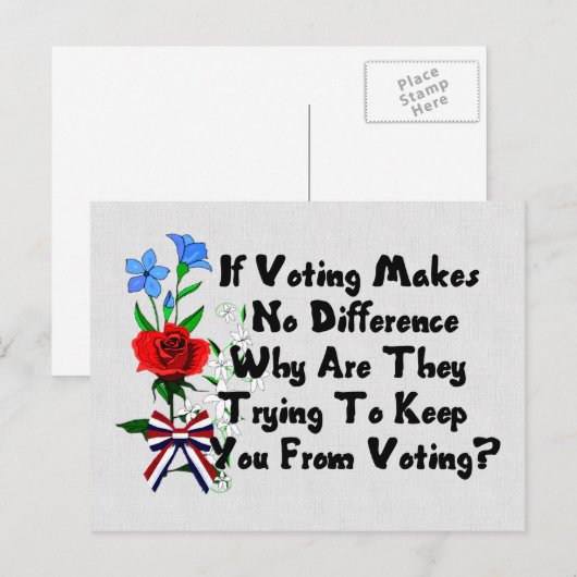 CARTE POSTALE SORTEZ LE VOTE (Devant / Derrière)