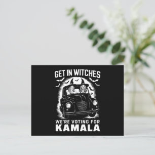 Carte Postale Sortez nous votons pour Kamala Halloween