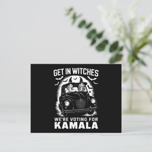 Carte Postale Sortez nous votons pour Kamala Halloween (Debout devant)