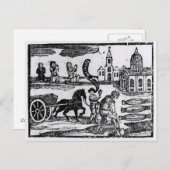 Carte Postale Sortez votre mort, la grande peste de 1665 (Devant / Derrière)