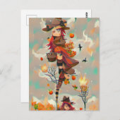 Carte postale Sortie Automne Abstraite (Devant / Derrière)