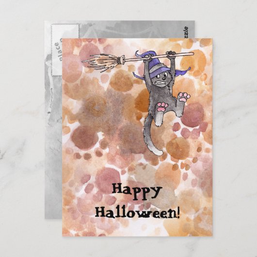 Carte postale Sortie Chat (Devant / Derrière)