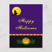 Carte postale Sortie Citrouille Halloween personna (Devant)