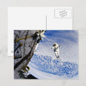 Carte Postale Sortie d'astronaute dans l'espace (Devant / Derrière)