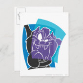 Carte Postale Sortie de langue TAZ™ stylisée (Devant / Derrière)