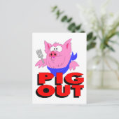 Carte Postale sortie de porc (Debout devant)