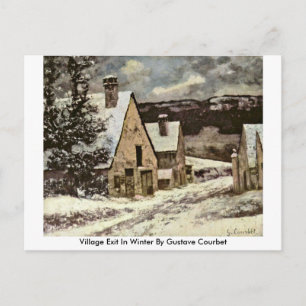 Carte Postale Sortie Village En Hiver Par Gustave Courbet
