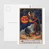 Carte Postale Sortilège d'Halloween (Devant / Derrière)