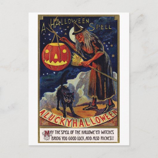 Carte Postale Sortilège d'Halloween (Devant)