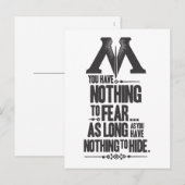 Carte Postale Sortilège Harry Potter | Propagande du Ministère d (Devant / Derrière)