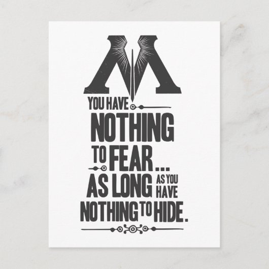 Carte Postale Sortilège Harry Potter | Propagande du Ministère d (Devant)