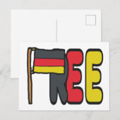 Carte Postale Sortir de l'Allemagne libre (Devant / Derrière)