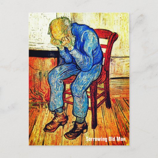 Carte Postale Sortir Le Vieux Homme Par Van Gogh (Devant)